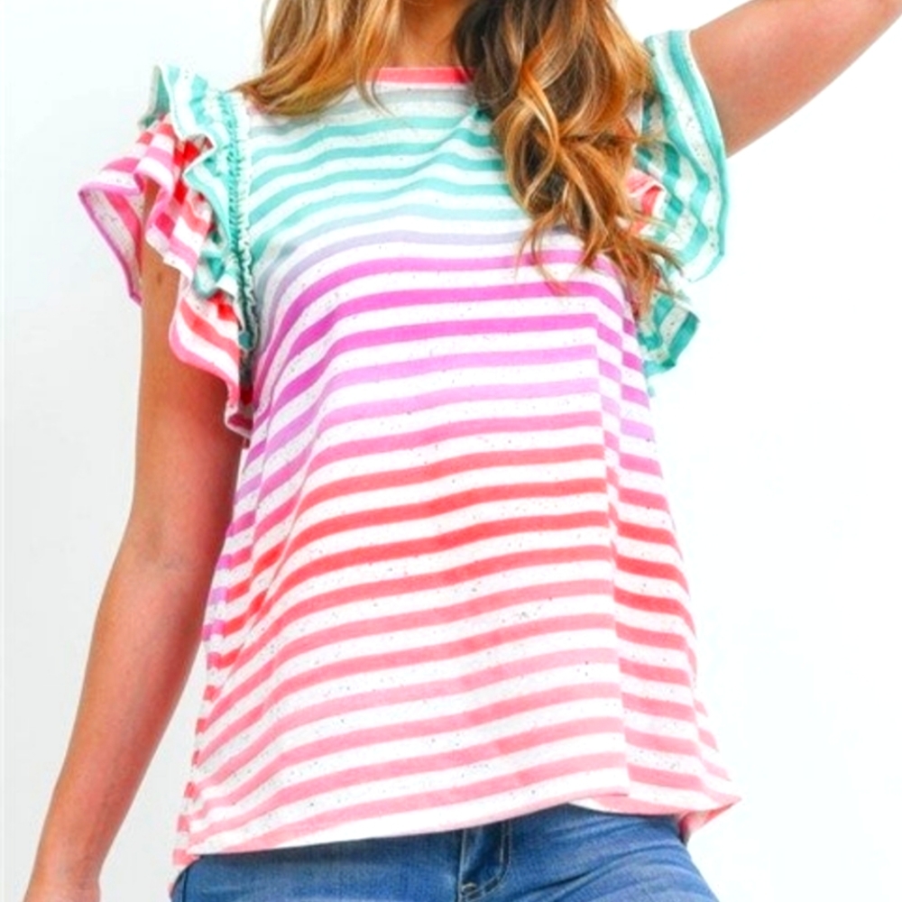 Beautifully Bright Striped Top